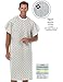 Nobles Health Care Blue/Green Squares Print 3X Unisex Hospital Gown- Pack of 2