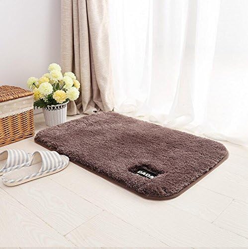 Microfiber Deluxe Soft Waterproof Non-slip Bathroom Mat Fluffy Fluffy Carpet Living Room (Coffee, 60X90CM)