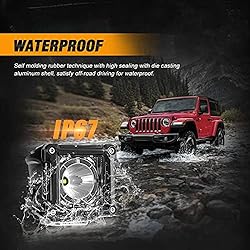 Auxbeam 3 Inch LED Cubes with DRL 2 Modes LED Light
