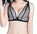 Orilife Women Lace VS Push up Nursing Bra with Fron Button, Black-S