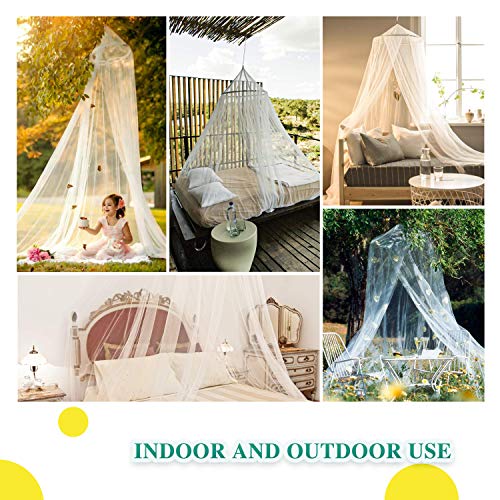Gibot Luxury Mosquito Net Bed Canopy Large White Universal Dome