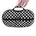 Sunward Polka Dot Protect Bra Underwear Lingerie Case Travel Bag Storage Box (Black)