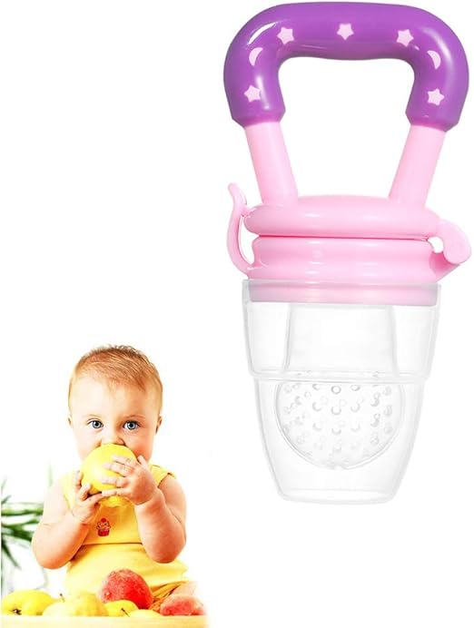 Amazon Co Jp 離乳食 おしゃぶり 哺乳瓶から離乳食 おしゃぶり 乳首 ベビー用品摂食 離乳おしゃぶり 幼児野菜 果物 可愛い子供摂食ツール 安全ベビー用品 栄養摂取 歯がため イエロー M パープル ベビー マタニティ