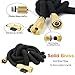 IBeaty 50ft Expanding Hose, Upgraded Strongest Expandable Garden Hose Double Latex Core Extra Strength Fabric and Solid Brass Connector with 9-Pattern Spray Nozzle (50FT, Black)