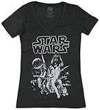 Star Wars Poster V-Neck Ladies Juniors T-shirt