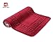 Bathroom Rug Mats Set 3 Piece Toilet Carpet Rugs Includes Contour Mat and Lid Cover, Non Slip Shaggy mat Machine Wash/Dry, Great Plush Mats for Tub Shower (Wine Red 32