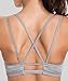 CRZ YOGA Women's Removable Padded Criss Cross Back Gym Strappy Yoga Sports Bra Multicoloured #4 XL