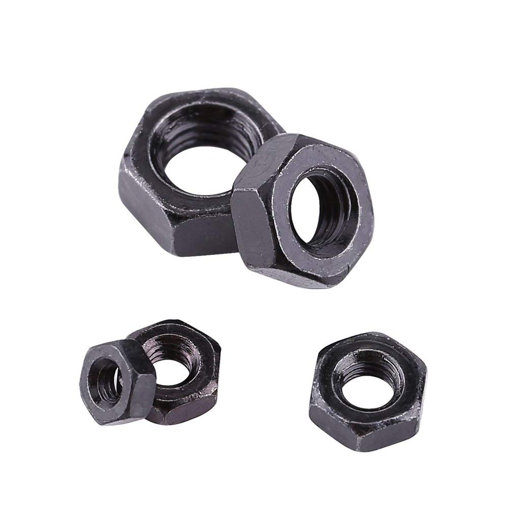Hex Nut, 100 Pieces Din 934 M2-M5 Metric Threaded Hex Galvanized Carbon Steel Nuts for Machine Fastener(M3)