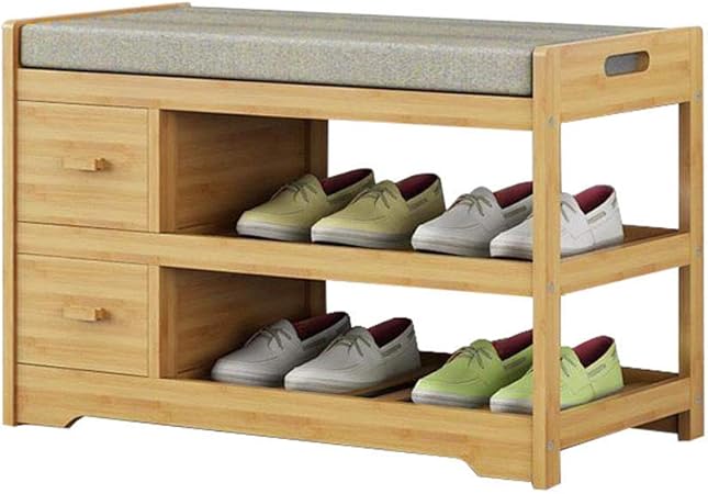 Tkllove Shoe Rack Bench Storage Cabinet With Drawer Storing Hallway Modern Simple Entrance Furniture Bamboo Seat Surface Amazon Co Uk Kitchen Home