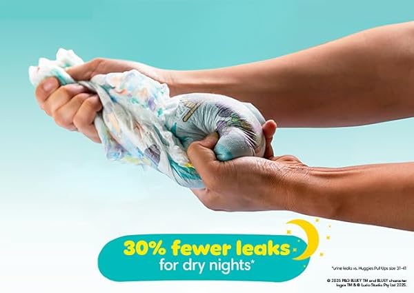 PAMPERS TRAINING PANTS – EASY UPS BOYS & GIRLS BLUEY – SIZE 5T-6T, 15 COUNT, CHILDREN’S POTTY UNDERWEAR (PACKAGING MAY VARY)