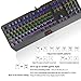 Rottay Mechanical Keyboard, 104-Key Led Backlit Wired Mechanical Gaming Keyboard with Blue Switch Anti-ghosting Ergonomical Perfect for PC&Mac Gamers and Typist