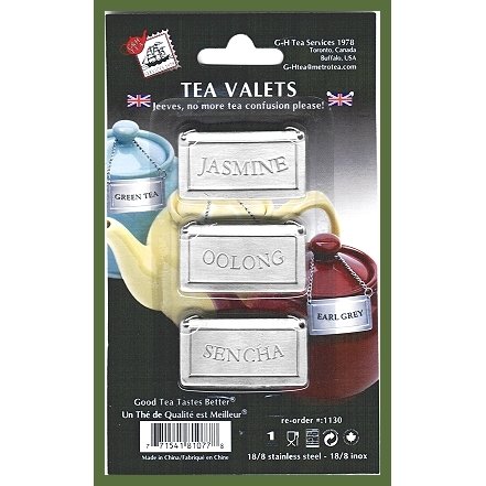 Stainless Steel Tea Valets - Jasmine, Oolong, Sencha