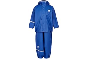 CeLaVi Kids Rain and Snow Suit for Boys Girls with Detachable Hood, Waterproof Raincoat and Pants - Ideal for Rain and Snow
