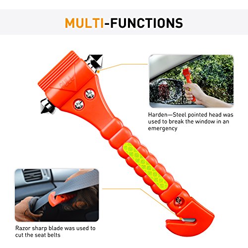 GOOACC Car Hammer Seatbelt Cutter Auto Car Hammer Breaker Window