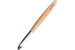 HOBEKOEE Beech Wood Crochet Hooks,12mm Ergonomic Handle Crochet Hook Hand DIY Comfortable Smooth Long Crochet Needle for Crocheting Yarn and Beginners,Experienced Crochet Lovers