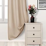 DWCN Blackout Curtains 55x79 Beige 2 Panels Thermal Insulated Eyelet</n>“ view 5