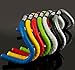 KINGOU Black Carbon Fiber PU Leather Road Bike Handlebar Tape Bar Tapes - 2PCS Per Set