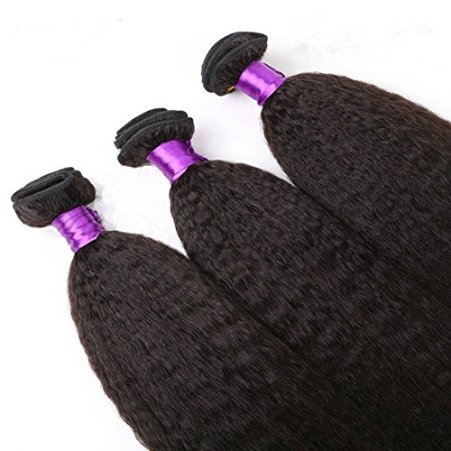 YanT-HAIR-7A-Grade-Brazilian-Virgin-Hair-Kinky-Straight-Human-Hair-Weave-3-Bundles-12-Inches-Natural-Black-Color-Pack-of-3