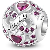 Aurevella Birthstone Charms 925 Sterling Silver Charms for Bracelets and Necklaces Anniversary Birthday Christmas Jewelry Gift for Women