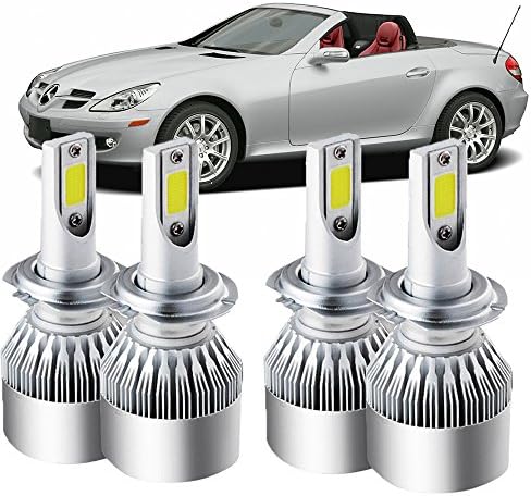 4PCS H7 LED Headlight Bulbs For Mercedes Benz SLK 2000-1998 High Low Beam