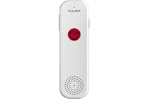 Pulomi Easy Trans Smart Language Translator Device Electronic Pocket Voice Bluetooth 52 Languages for Learning Travel Shopping Business Fit for Apple iPhone Android White Red