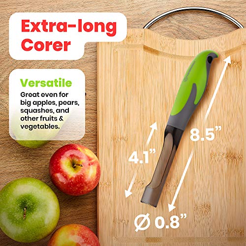 Yarmoshi Apple Corer, PP Clear Blade. Perfect for Coring Pears and Other Fruits and Vegetables. Ergonomic Penguin Handle with Non-Slip Rubber Coating for Easy Grip. Dishwasher Safe - Thumbnail 6