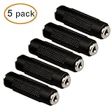 Relper-Lineso 5 Pack Stereo DC3.5mm Audio Female Adapter Jack Aux Coupler Extender Connectors (5X Audio Female Adapter)