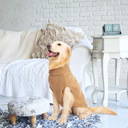 Mihachi Turtleneck Dog Sweater Winter Coat Apparel Classic Cable Knit