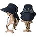 Packable UV Protection Sun Hats for Women Summer Gardening Fishing Hiking Travel Hat Wide Brim Large Big Head Navy