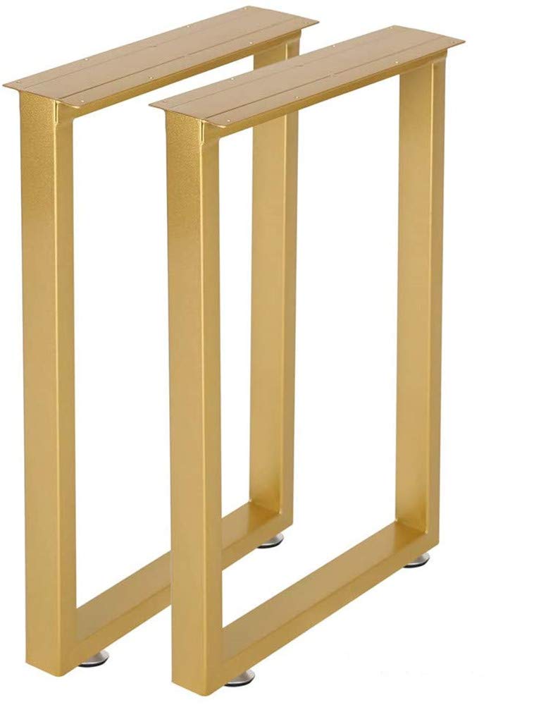 Buy Gold Table Legs Desk Leg 28’’Height 17.7’’Wide(2 Pcs) Heavy Duty