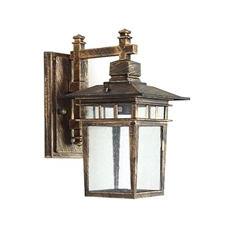 Vintage E27 Wall Lamp Retro Outdoor Sconce Aluminum Bubble Glass