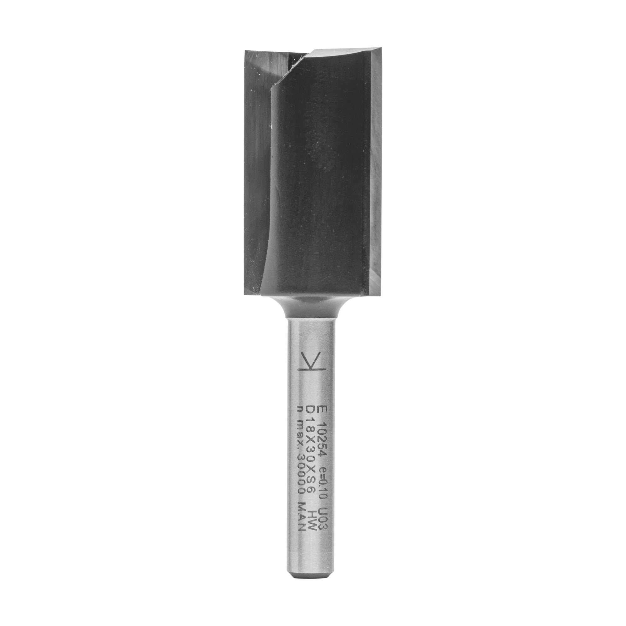 ENT 10254 Straight Cutter tungsten carbid TC, Shank (S) 6 mm, Diameter (D) 18 mm, NL 30 mm, SL 32 mm, GL 62 mm