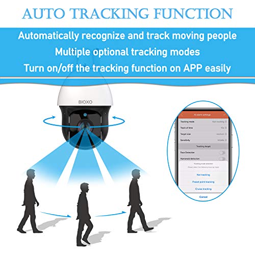 PoE Ptz Camera, Bioxo 1080P High Speed 20X Optical Zoom PoE IP Camera Outdoor, 328ft Night