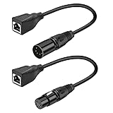 SiYear XLR 5 pin RJ45 Adapter Cable-XLR 5 Pin Male