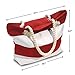 Moskus Gear Beach Bag With Inner Zipper Pocket from Tote Bag with Rope Handles (Medium, Red White)