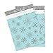 Poly Mailers 10x13 - Silver Snowflakes Deluxe - 100 Pack - 3.15mil Unpadded Holiday Shipping Bags (10x13, 100 Pack)
