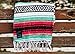 Coal Creek Supply Classic Mexican Blanket, Authentic Thick Falsa Soft Woven Travel Adventure Yoga Throw Blanket (Salmon and Mint)