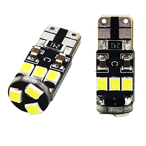 4-Pack T10 194 168 921 450Lums White Extremely Bright Canbus Error Free LED Light 12V,6500k,9-SMD 2835 Chipsets Car Replacement Bulb For W5W 168 2825 Map Dome Courtesy License Plate Side Marker Light
