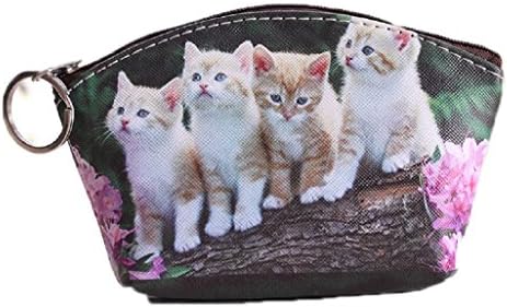 Top Cheer Cute Mini Print Cat Dog Zipper Coin Purse Wallets for Women Girls (4)