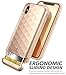 iPhone X Wallet Case, Clayco [Argos Series] Premium Hybrid Protective Wallet Case Credit Card Slot Holder for Apple iPhone X 2017 (BlushGold)