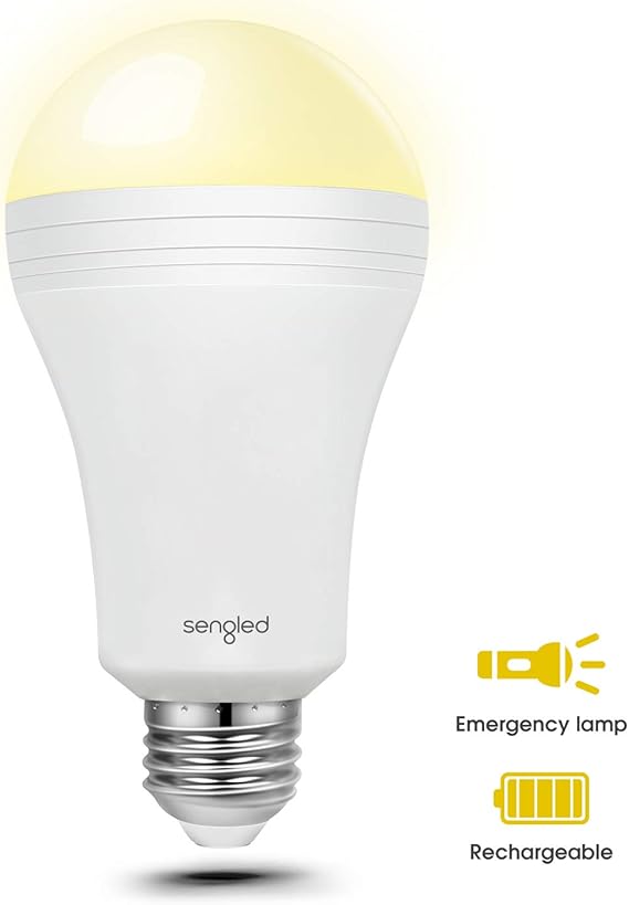Sengled Ampoule LED E27 avec Batterie Rechargeable, Lampe de secours
