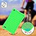 Fintie Silicone Case for All-New Amazon Fire 7 Tablet (7th Generation, 2017 Release) - [Honey Comb Upgraded Version] [Kids Friendly] Light Weight [Anti Slip] Shock Proof Protective Cover, Green