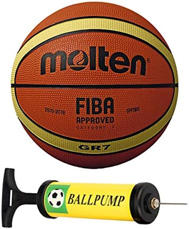 All In Sports Molten GR7 FIBA Basketball - Official Size 7 with Ball Pump Inflator