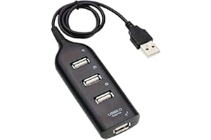 USB Hub, 4 Port USB 2.0 Hub High-Speed Compatible for iMac Pro, MacBook Air, Mac mini/Pro, Surface Pro, PC and Laptop