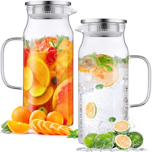 2 Liter Glass Pitcher with Lid