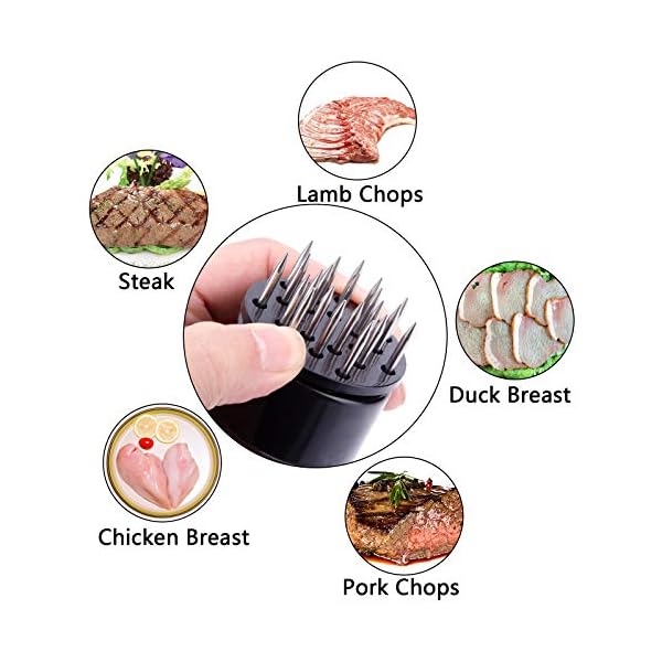 UK-Meat-Tenderisers-with-Piercing-Spikes-21-Stainless-Steel-Needle-Meat-Mallet-Profession-Kitchen-Cooking-Gadgets-for-Tenderizing UK Meat Tenderisers with Piercing Spikes, 21 Stainless Steel Needle Meat Mallet, Profession Kitchen Cooking Gadgets for Tenderizing