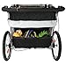 Clevr Green Collapsible 2 Seats 3-in-1 Double Bicycle Trailer Baby Bike Jogger/Stroller Jogging Running Kids Cart Bike | Suspension & Pivot Front Wheel