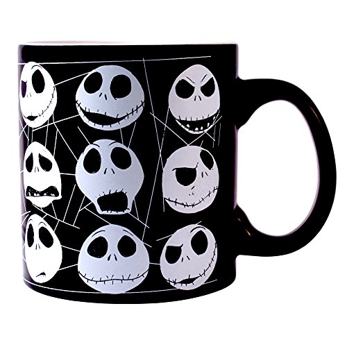 Jack Skellington Faces Glow in the Dark Ceramic Mug