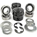 HD Switch (4 Pack) Front Wheel Bushing to Bearing Conversion Kit Replaces Craftsman, Sears, AYP, Poulan, Husqvarna 9040H - OEM Upgrade
