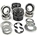 HD Switch (4 Pack) Front Wheel Bushing to Bearing Conversion Kit Replaces Craftsman, Sears, AYP, Poulan, Husqvarna 9040H - OEM Upgrade